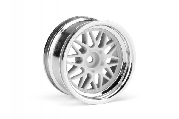 HPI HRE C90 WHEEL 26mm WHITE/CHROME 6mm OFFSET(106773)