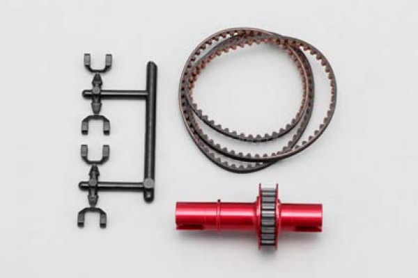 YOKOMO Full Counter Solid Axle Set (Rear×1.8/Red) (IB-FCD18R)