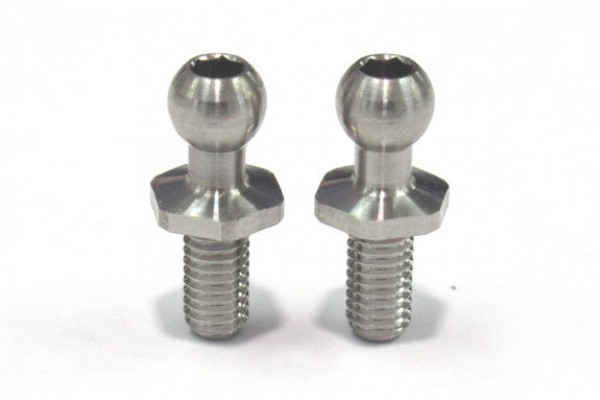 REVE D SPM TITANIUM ROD END BALL M (4.3mm, SCREW LENGTH 6.0MM, 2 PIECES)(RT-006M)